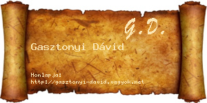 Gasztonyi Dávid névjegykártya
