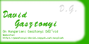david gasztonyi business card